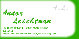 andor leichtman business card